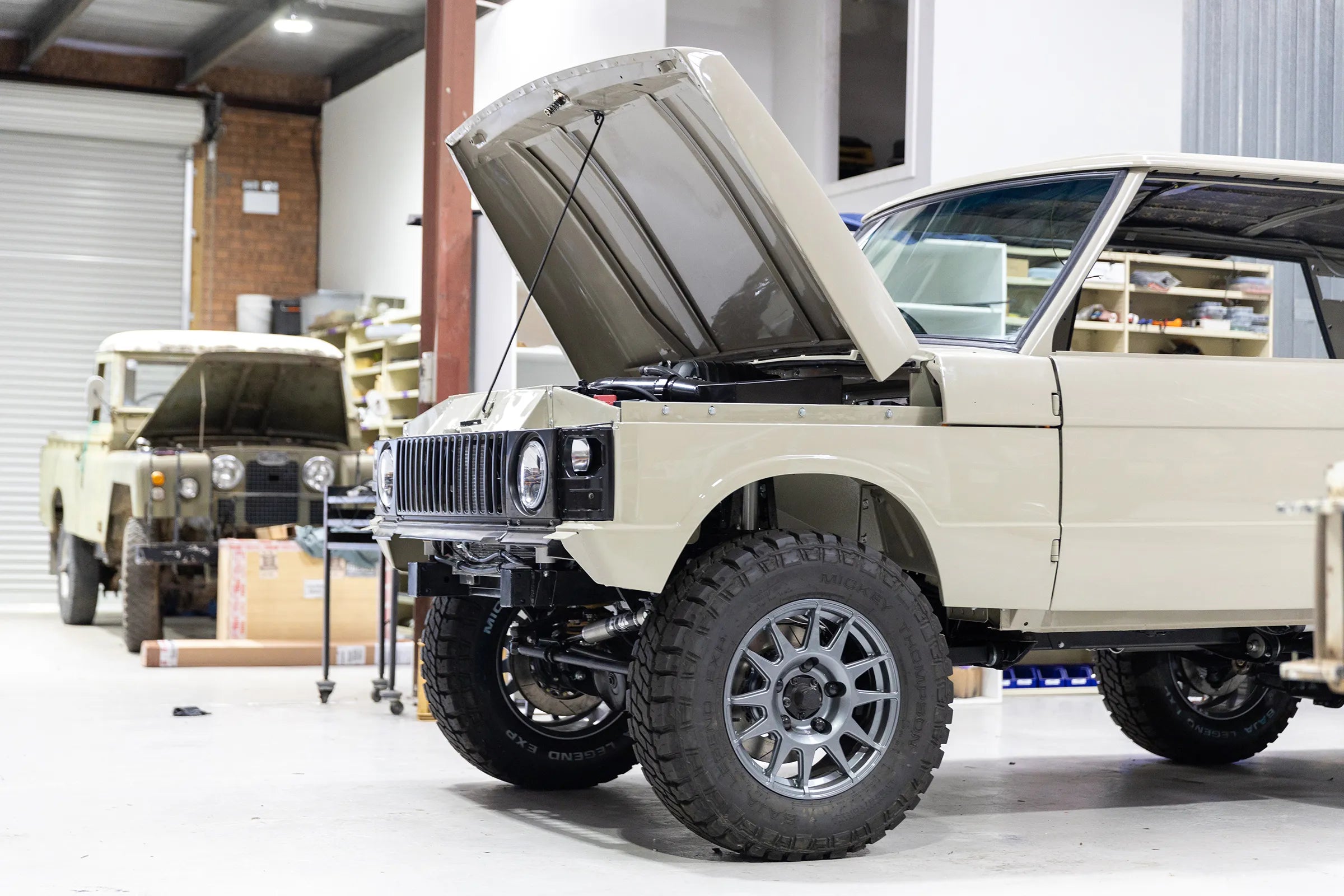 Hudson Coachworks Signature series Range Rover Classic in workshop | Range Rover Classic | Range Rover Coachworks | Range Rover Restorations | Range Rover Build | LS Range Rover | V8 Range Rover | Supercharged Range Rover