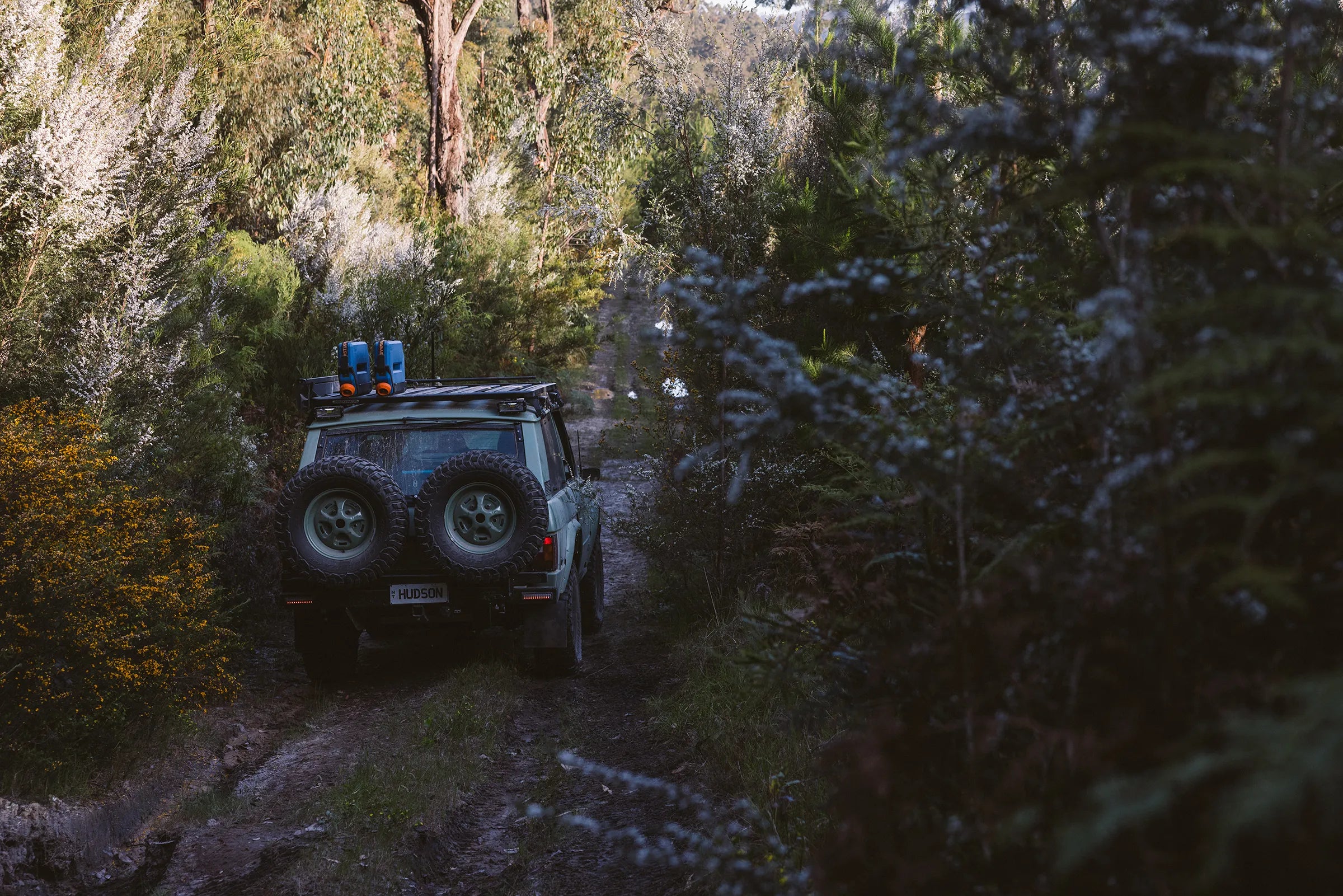 Range Rover Classic 4wding in Australian bush driving away | Range Rover Classic Offroad | 4wding Range Rover Classic | Expedition Range Rover Classic | Hudson Coachworks Range Rover | Hudson Coachworks Expedition Series